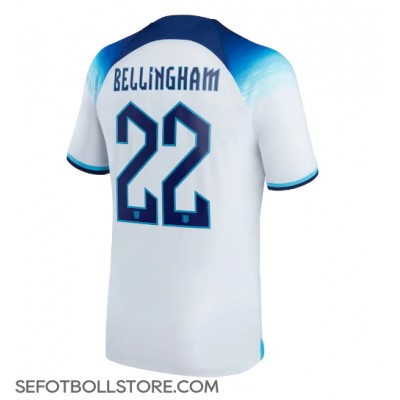 England Jude Bellingham #22 Replika Hemmatröja VM 2022 Kortärmad